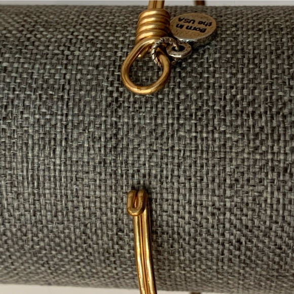 Luca + Danni Love Knot Bangle Bracelet Mixed Metal Silver and Brass - Picture 7 of 12